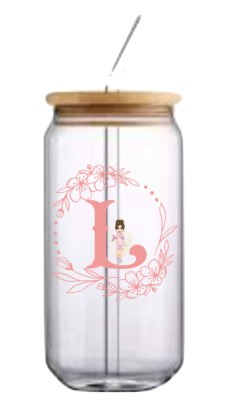 Doll + Initials glass coffee jar