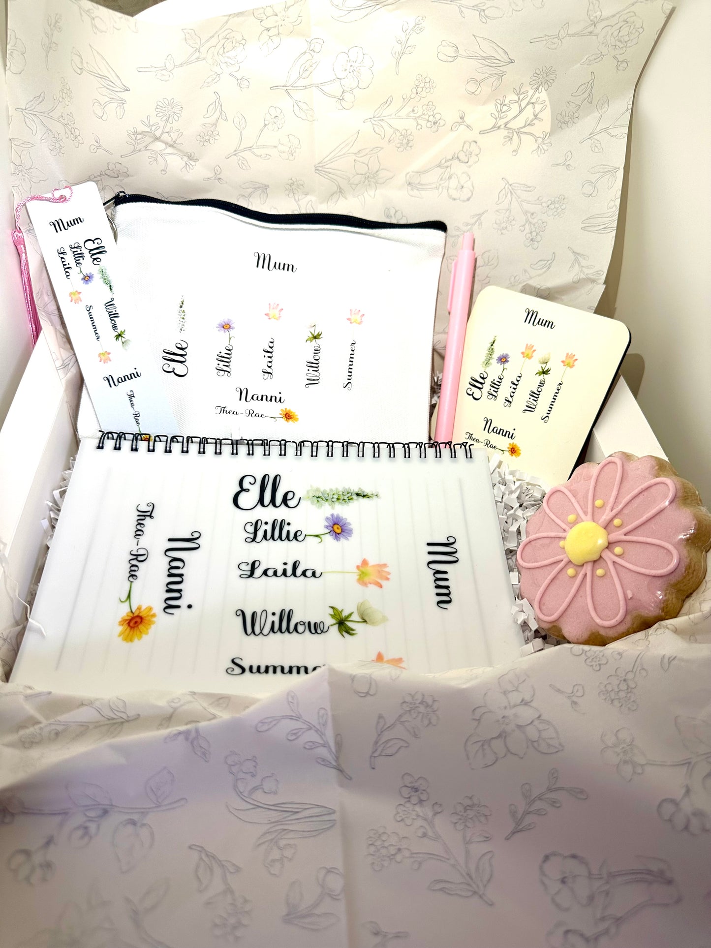 Personalised notebook gift box