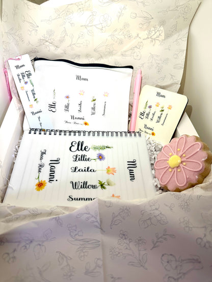 Personalised notebook gift box