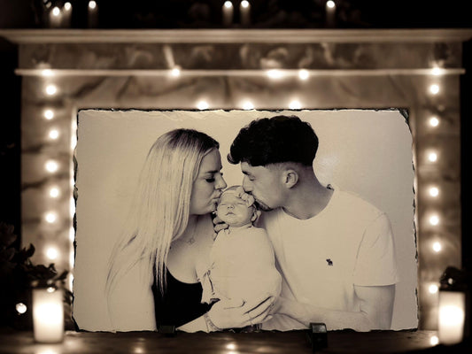 Slate photo with stand 30cm x20cm