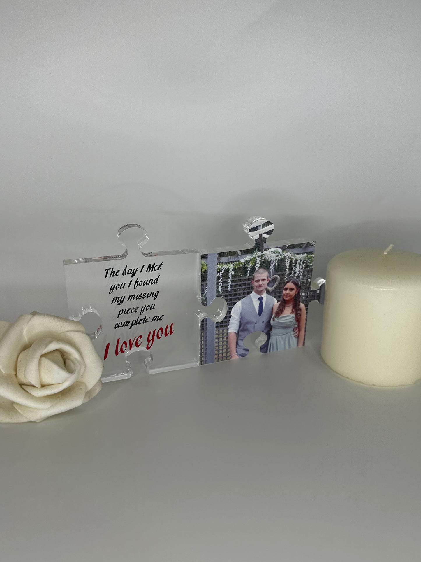 Acrylic free standing picture jigsaw double