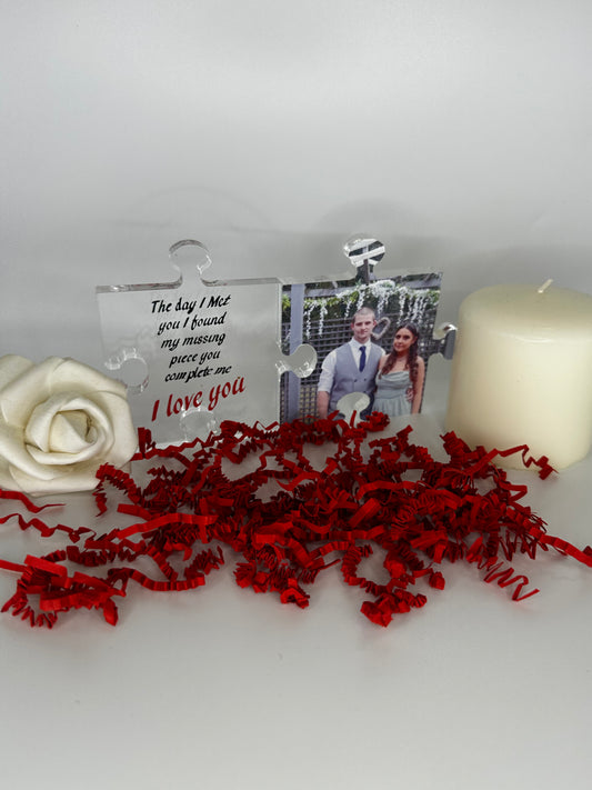 Acrylic free standing jigsaw double